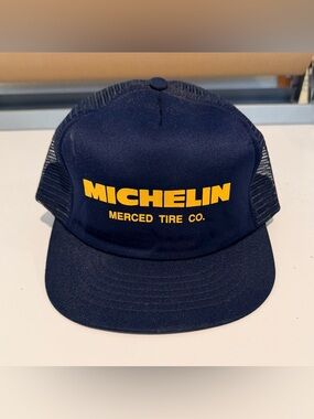 Vintage Michelin Tires Blue Foam Trucker Hat 90s Swingster Merced Shop
